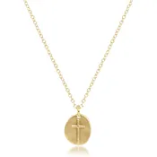 16" Necklace Gold - Inspire Small Gold Disc