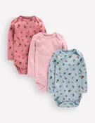 3-pack Pointelle Bodies-Pink Spaced Floral