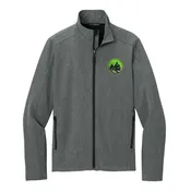 Adult Midweight Soft Shell Full Zip Jacket - Pearl Grey Heather