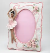 African American Ballerina Girl Porcelain Picture Frame