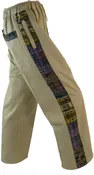 Garment dyed Patchwork Pants with hand woven patches