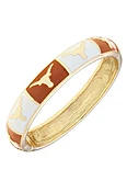 Longhorn Checkered Hinge Bangle Austin Texas