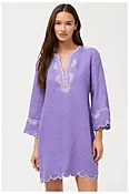 LINEN SCALLOP DRESS