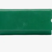Accordion Clutch Wallet-Emerald & Geranium