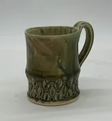 Tiered mug in green #1 — Speckled Dog Pottery
