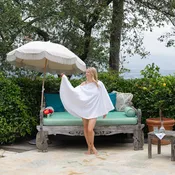 give it a twirl round towel poncho