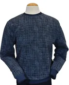 120 Indigo Cross Knit Sweater