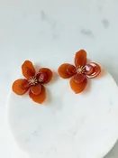 Amber Petal Earrings
