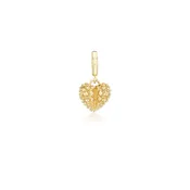 14k Yellow Gold Pierce Your Heart Charmlette