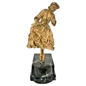 Gilt Bronze Sculpture of a Woman Dancing by Claire Jeanne Roberte Colinet - LU913628597932 — ARTISAN LAMP