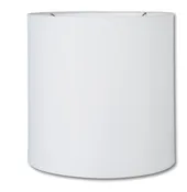 Deep Drum Hardback Lamp Shades - White Color, Microfiber Chiffon Material, Nickel Plated Washer Fitter (06896P)