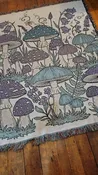 mushroom throw blanket — Drumming Beetle