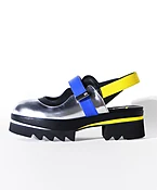 DAANY Silver Leather Sandal