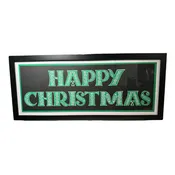 25x11 Framed "Happy Christmas" Print