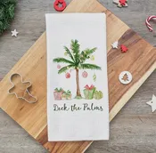 Deck the Palms Dish Towel