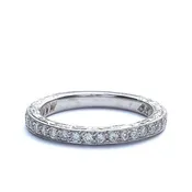 14k Diamond Replica Art Déco Wedding Band #L1064W14