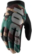 100% Brisker Gloves - Camo/Black Full Finger Men's Small