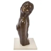 "Bust of a Woman" Bronze Scuplture by Victor Salmones — Bradbury Art & Antiques