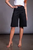 Bermuda Shorts - Black Denim