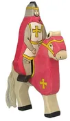 Holztiger Red Knight with Coat Riding Toy Figure