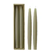 10" Taper Candles Set of 2: Muted Olive
