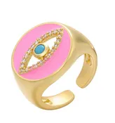 Evil Eye Ring - Pink