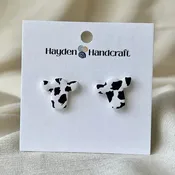 Cow Head Stud Earrings - Hayden Handcraft