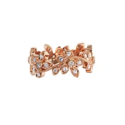 Flower Design Diamond Band Ring — Trabert & Hoeffer