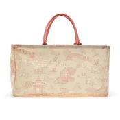 Cupcakes & Cartwheels Toile Hamper/ Storage Tote