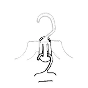 100 Pack -Clear Clothing Hanger Connectors