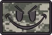 3″ x 2″ Evil Grin – ACU Digital with Velcro® backing