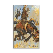 Bucking Bronco - Wood & Metal Wall Art
