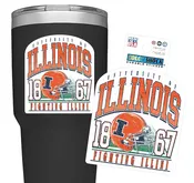 Fighting Illini Arch Helmet Decal