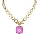 25mm Square Stone Pendant Necklace
