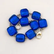 Blue on Blue Glass Bracelet | Artisan Jewelry from Vinalhaven, Maine | Alison Thibault — WindHorse Arts