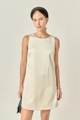 ANN Satin Sleeveless Midi Dress
