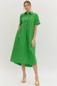 Entro Kelly Green Midi Dress