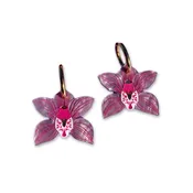 Burgundy Orchid Earrings