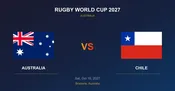 Australia vs Chile Tickets - Rugby World Cup 2027 Brisbane