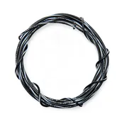 22 AWG Wire By-The-Foot: Black/White Stripe