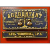 Accountant Wooden Plank Sign - Item #H0056