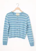 Ava Cardigan Vintage Blue/Ivory