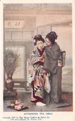 Denver Colorado Spray Coffee Geisha Tea Girls Ad Japan Postal Used PC AA81556