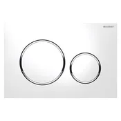 Actuator Plate Sigma20 Dual Flush White/Polished Chrome Plastic for Sigma Concealed Tanks 2x6 and 2x4 Installations