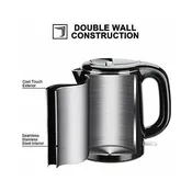HQ 1L电热水壶 黑色/白色 Electric Double Wall Kettle