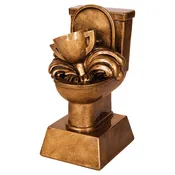 6″ Antique Gold Toilet Loser Resin