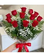 1 DOZEN RED ROSE WRAP