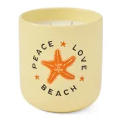 Peace Love Beach Starfish 11.5oz Ceramic Candle