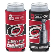 Carolina Hurricanes 2026 Stanley Cup Champions 12 oz Slim Can 2-Sided Koozie