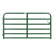 8' HD 16 GA 6 RAIL GATE GREEN